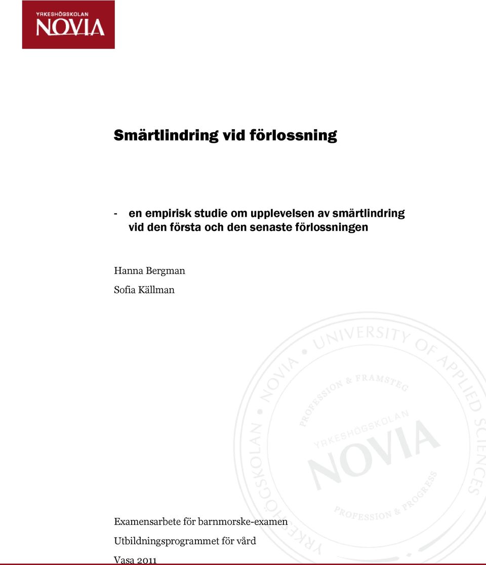senaste förlossningen Hanna Bergman Sofia Källman