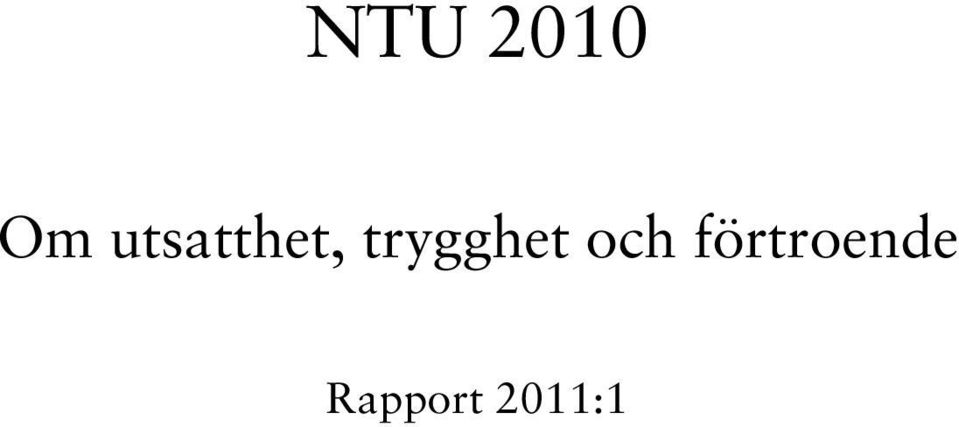 trygghet och