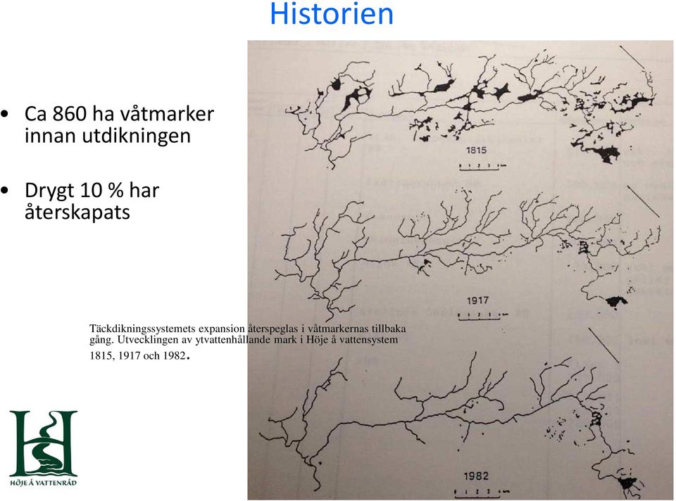 återspeglas i våtmarkernas tillbaka gång.