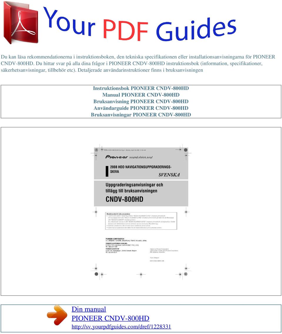 Du hittar svar på alla dina frågor i instruktionsbok (information, specifikationer,