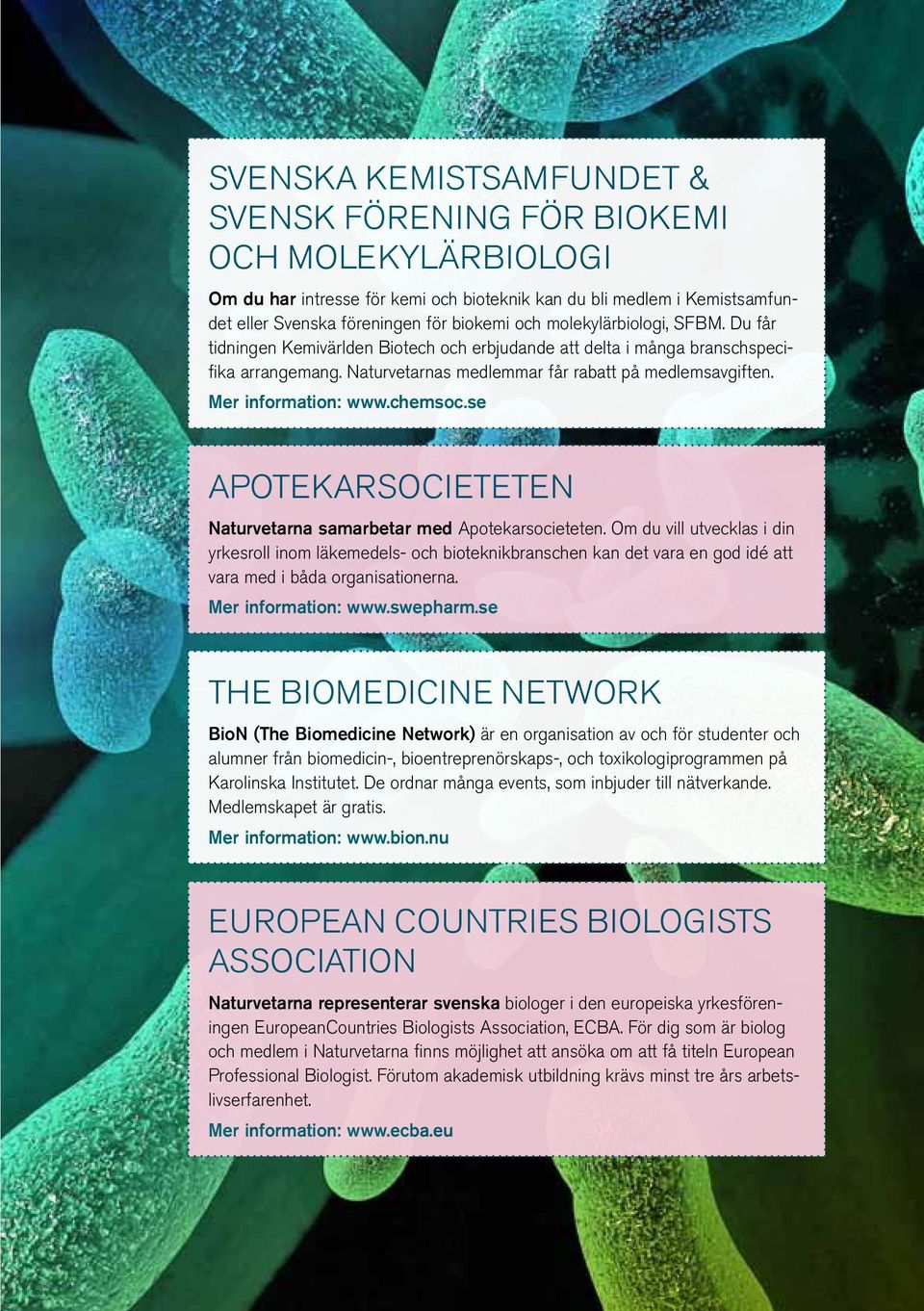 chemsoc.se APOTEKARSOCIETETEN Naturvetarna samarbetar med Apotekarsocieteten.