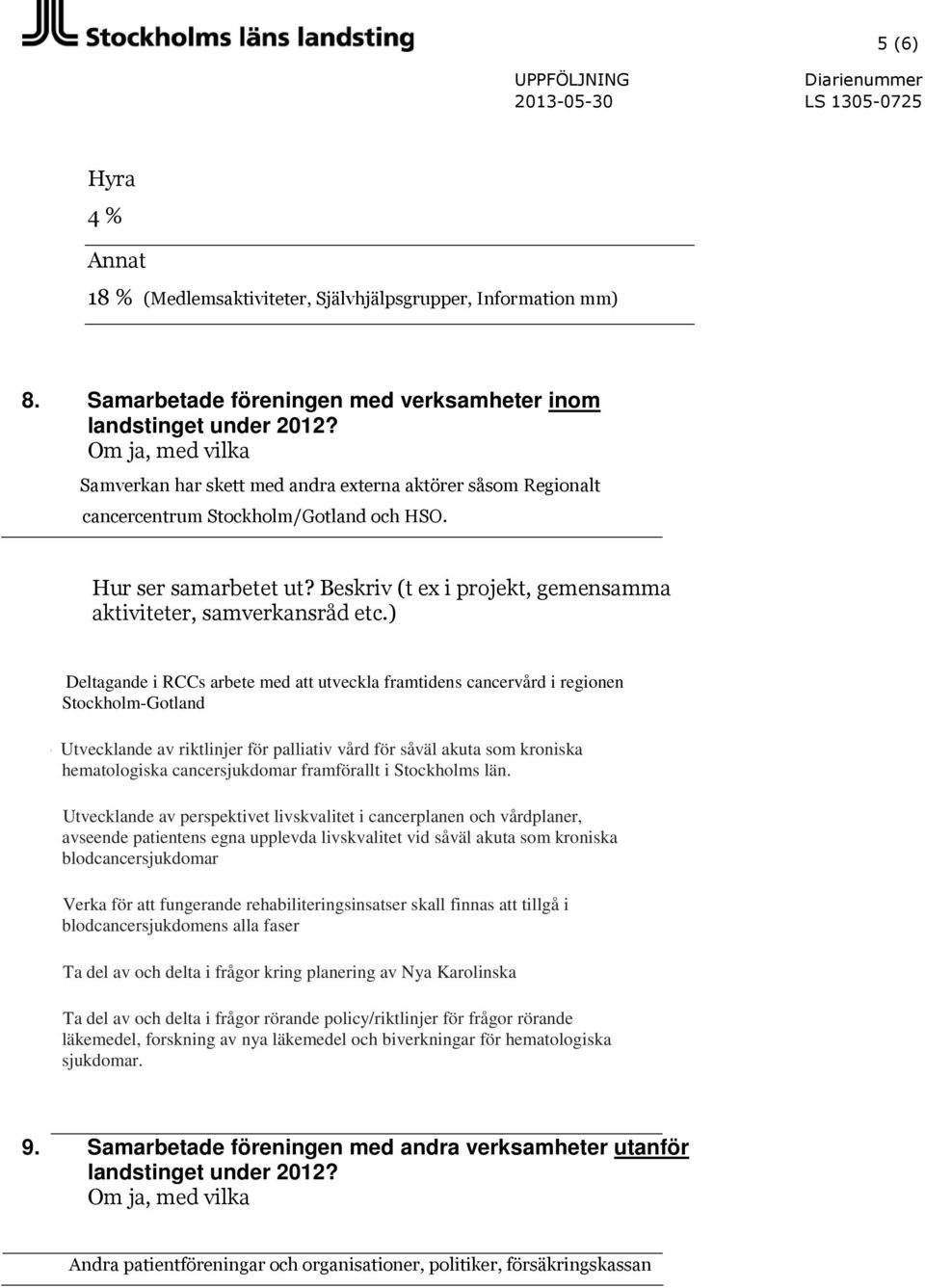 Beskriv (t ex i projekt, gemensamma aktiviteter, samverkansråd etc.