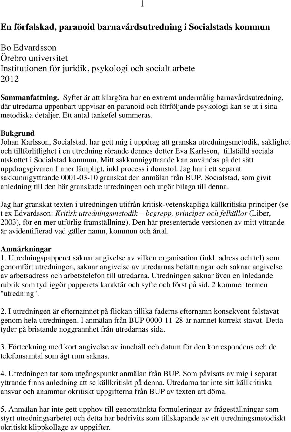 Ett antal tankefel summeras.