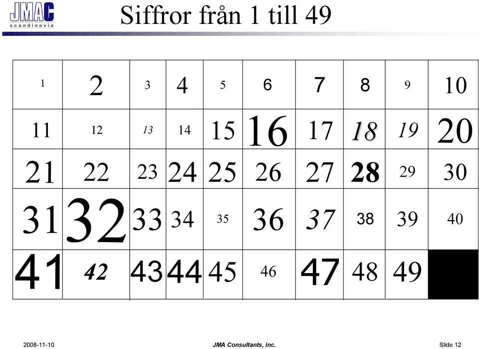 23 24 25 26 27 28 29 30 31 33 34 35 36