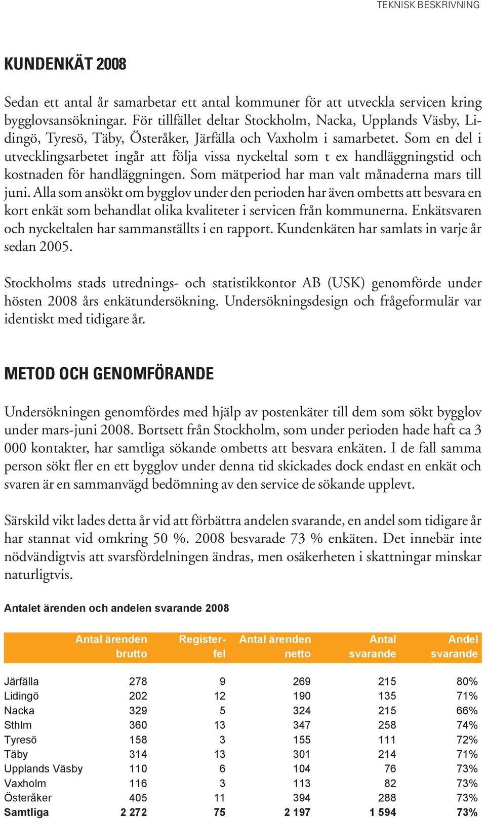 Som en del i utvecklingsarbetet ingår att följa vissa nyckeltal som t ex handläggningstid och kostnaden för handläggningen. Som mätperiod har man valt månaderna mars till juni.