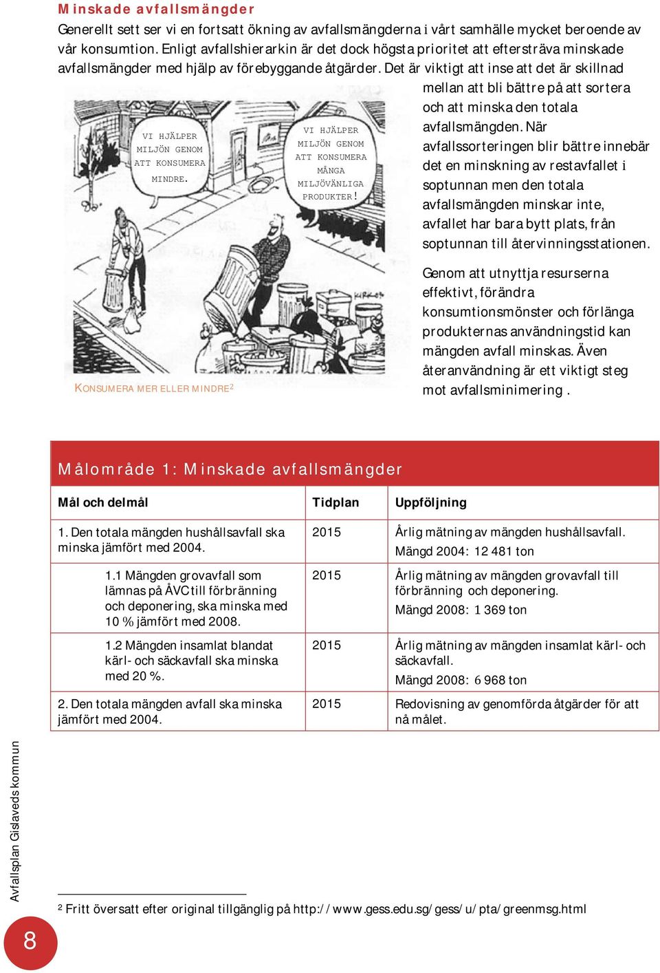 detärviktigtattinseattdetärskillnad mellanattblibättrepåattsortera ochattminskadentotala VI HJÄLPER MILJÖN GENOM ATT KONSUMERA MINDRE.