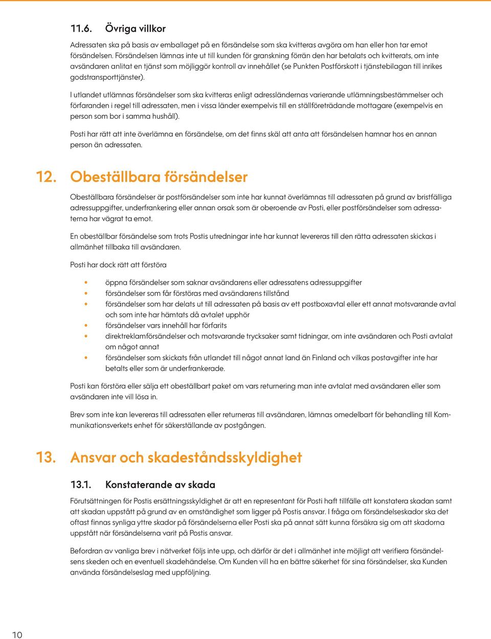 tjänstebilagan till inrikes godstransporttjänster).