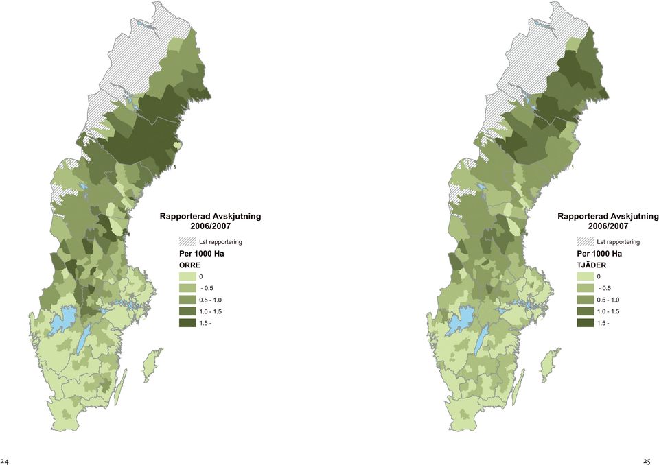 5 -  Per 1 Ha TJÄDER -.5.5. 1..5 1.