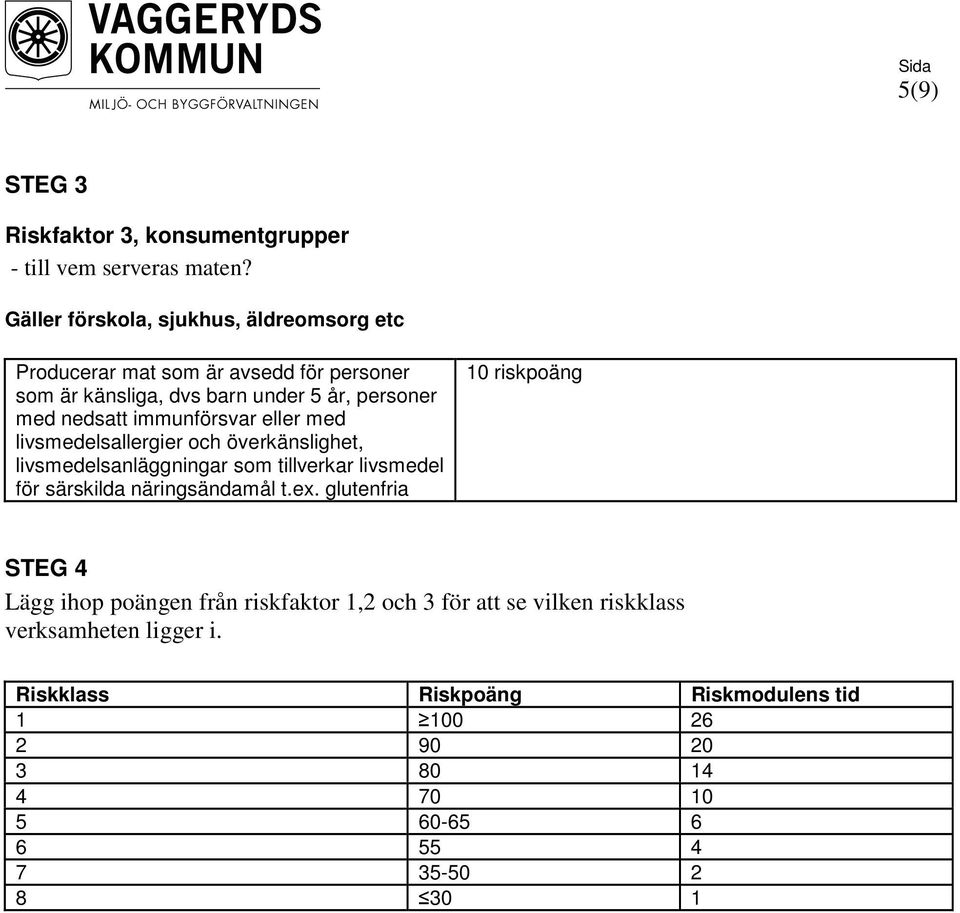 immunförsvar eller med livsmedelsallergier och överkänslighet, livsmedelsanläggningar som tillverkar livsmedel för särskilda näringsändamål t.ex.