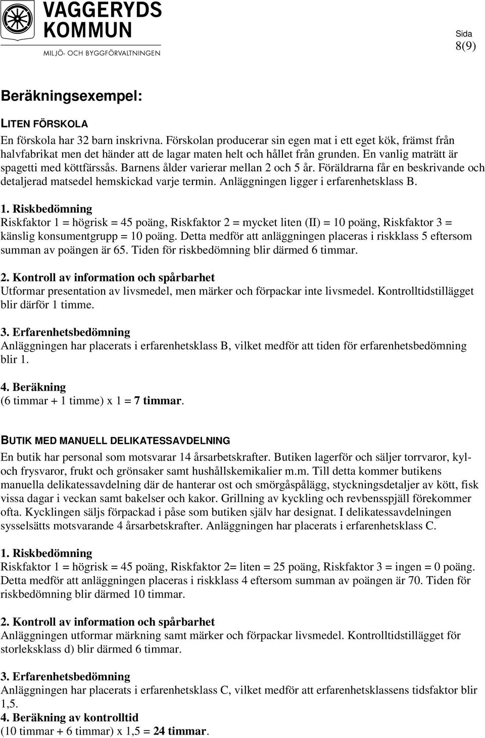 Barnens ålder varierar mellan 2 och 5 år. Föräldrarna får en beskrivande och detaljerad matsedel hemskickad varje termin. Anläggningen ligger i erfarenhetsklass B. 1.