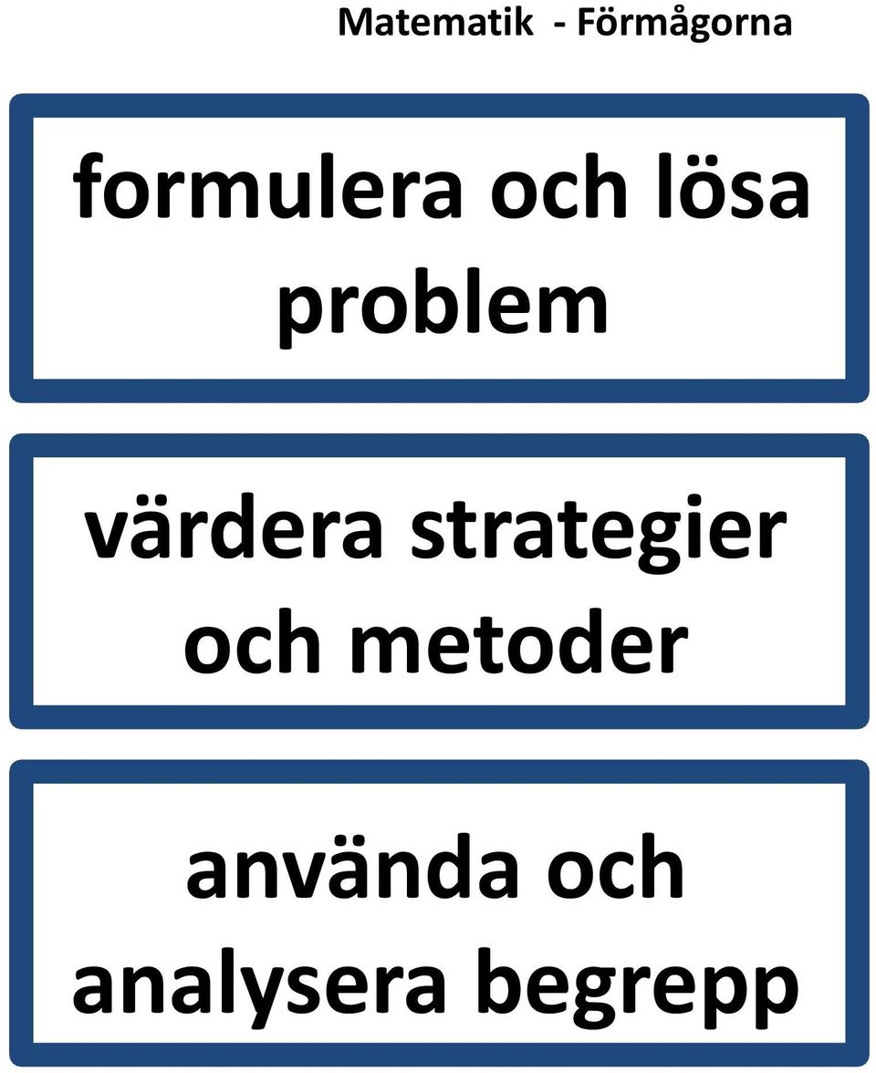 värdera strategier och