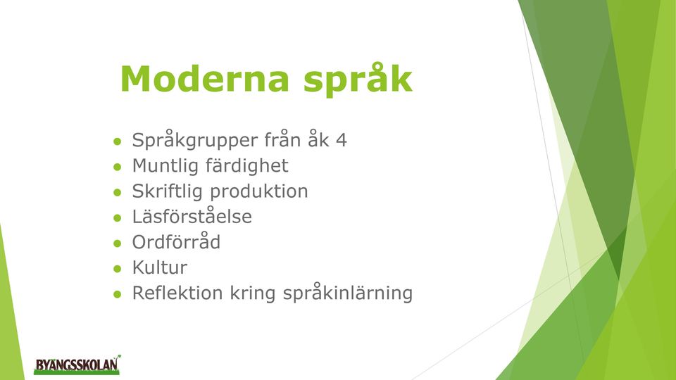 produktion Läsförståelse Ordförråd