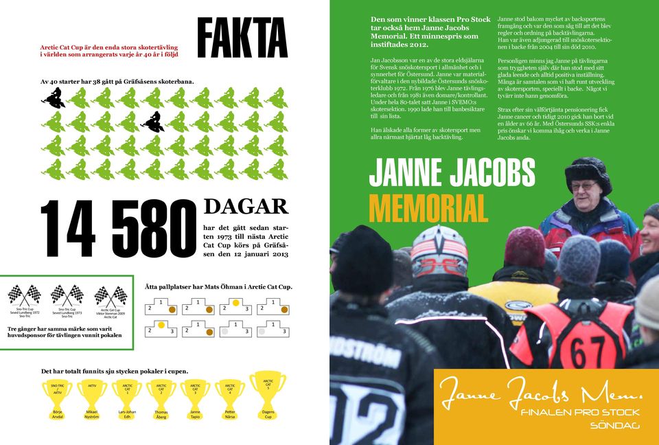Janne stod bakom mycket av backsportens framgång och var den som såg till att det blev regler och ordning på backtävlingarna.
