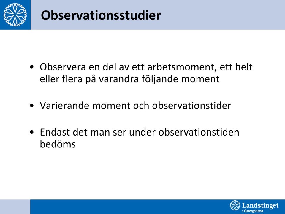 följande moment Varierande moment och