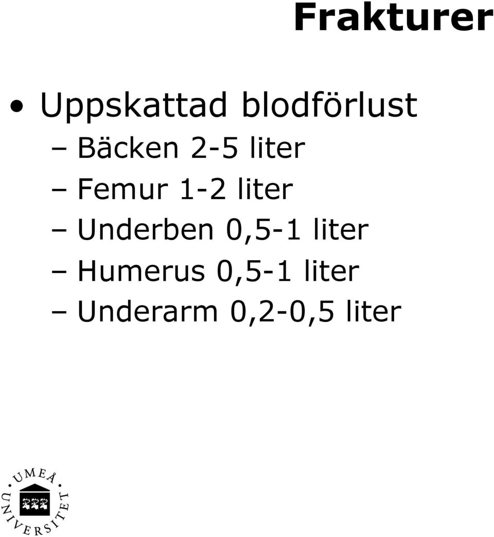Underben 0,5-1 liter Humerus