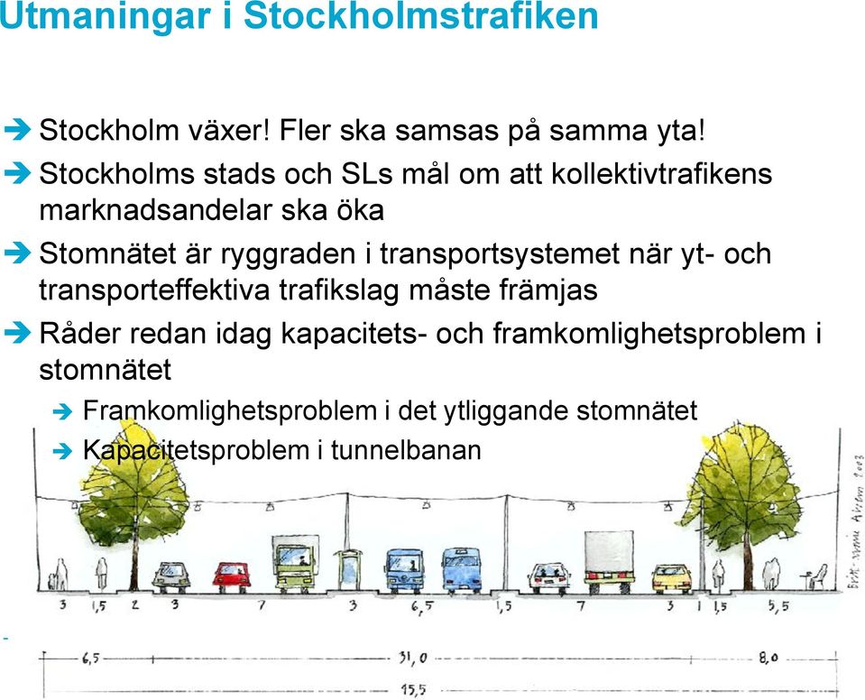 ryggraden i transportsystemet när yt- och transporteffektiva trafikslag måste främjas Råder redan