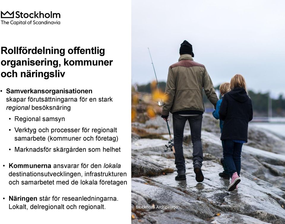 företag) Marknadsför skärgården som helhet Kommunerna ansvarar för den lokala destinationsutvecklingen,