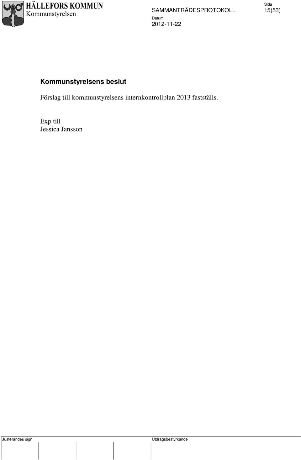 internkontrollplan 2013