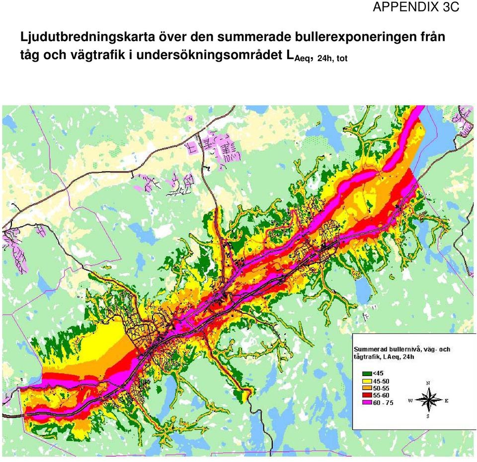 bullerexponeringen från tåg och