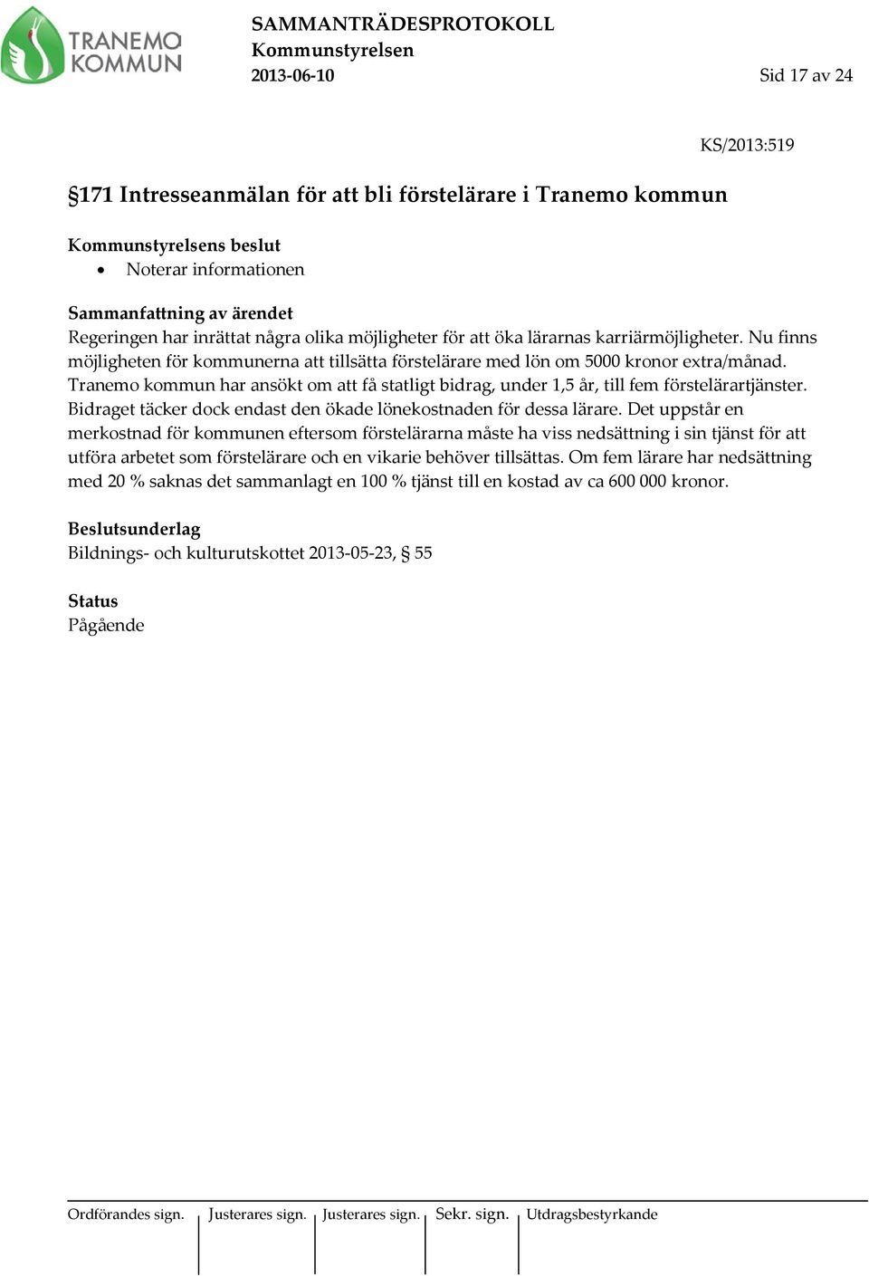 SAMMANTRÄDESPROTOKOLL Kommunstyrelsen - PDF Gratis nedladdning