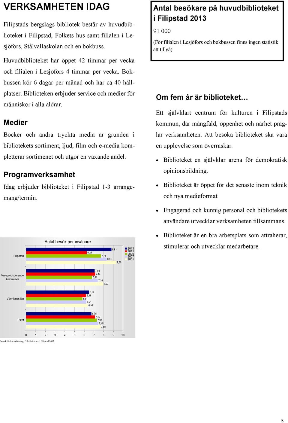 Biblioteken erbjuder service och medier för människor i alla åldrar.