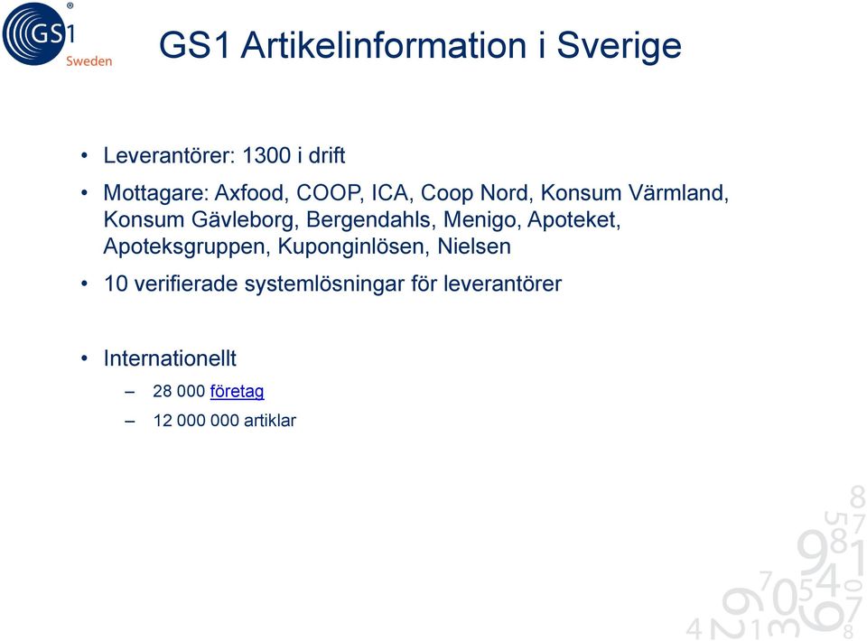 Bergendahls, Menigo, Apoteket, Apoteksgruppen, Kuponginlösen, Nielsen 10