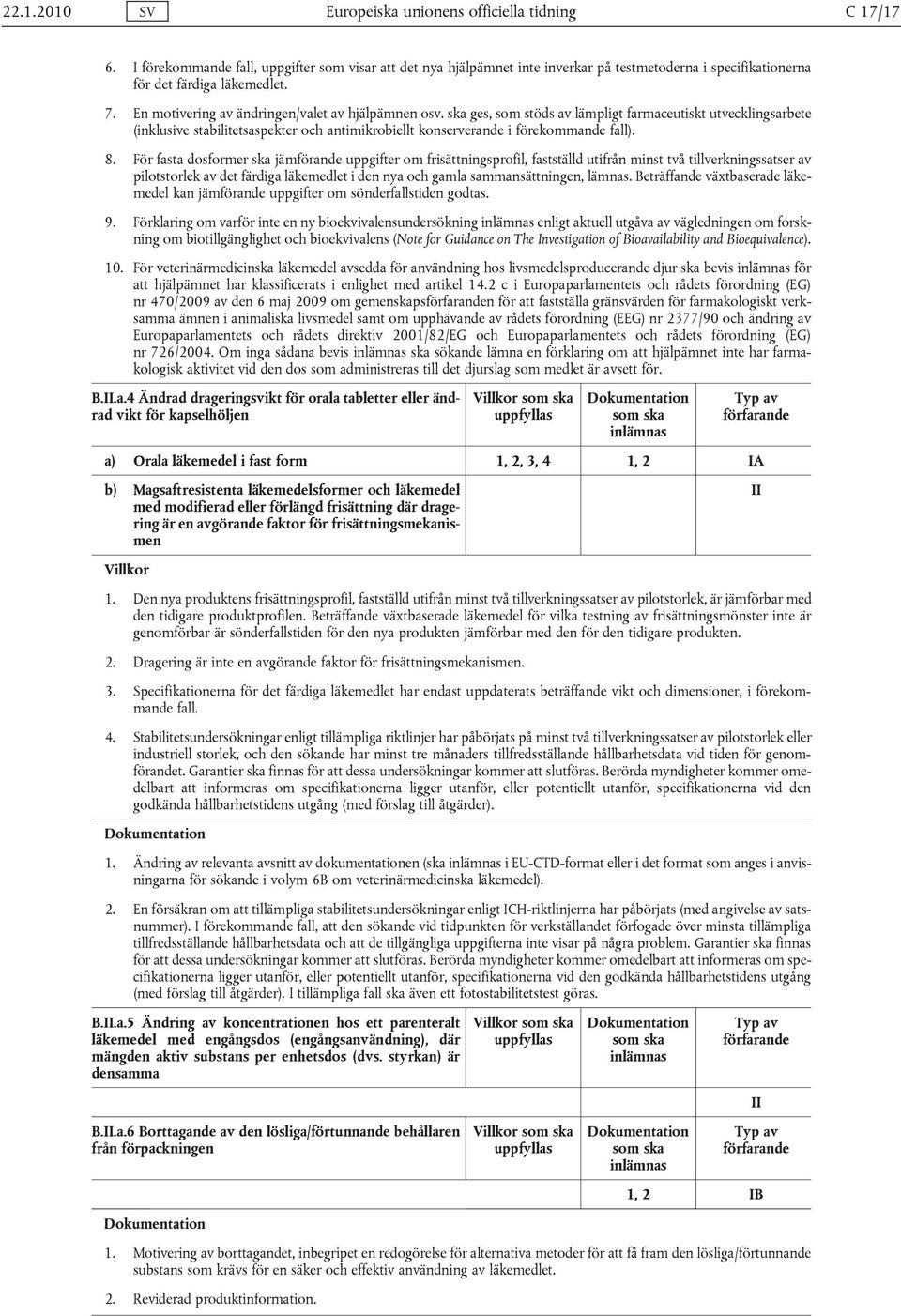 ska ges, som stöds av lämpligt farmaceutiskt utvecklingsarbete (inklusive stabilitetsaspekter och antimikrobiellt konserverande i förekommande fall). 8.