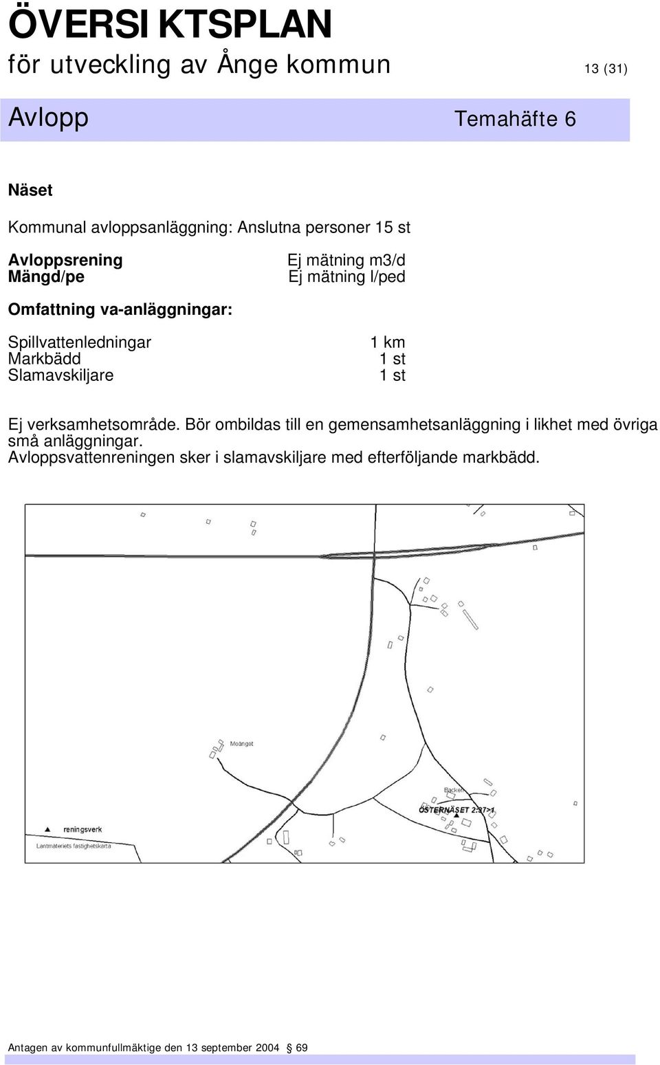 1 km Ej verksamhetsområde.