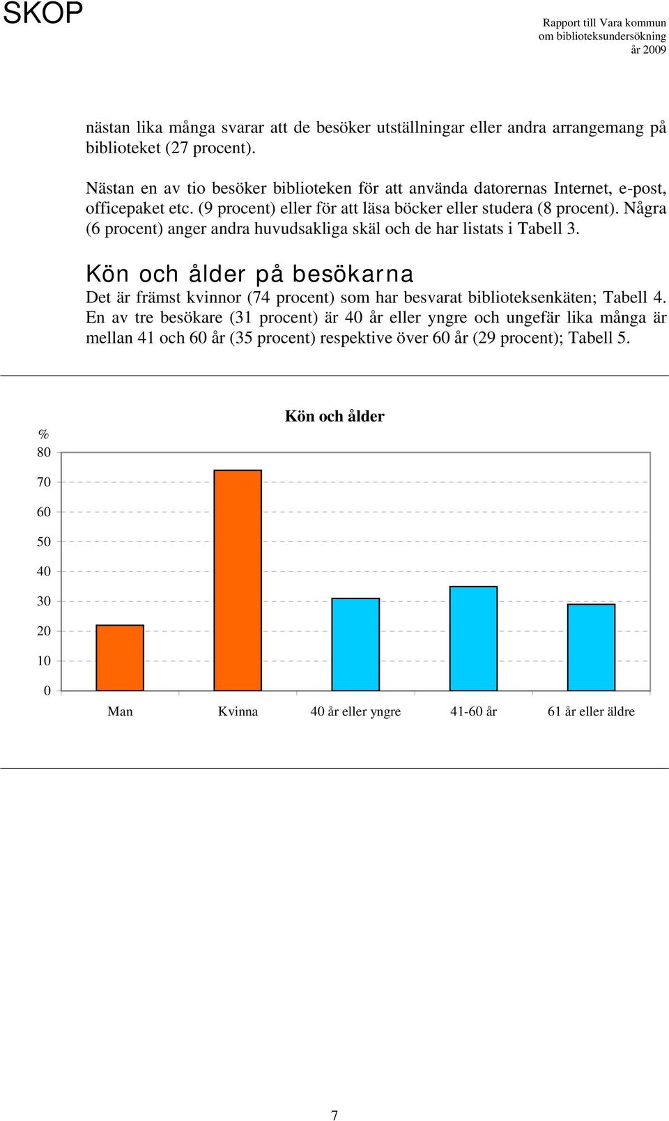 Några (6 procent) anger andra huvudsakliga skäl och de har listats i Tabell 3.