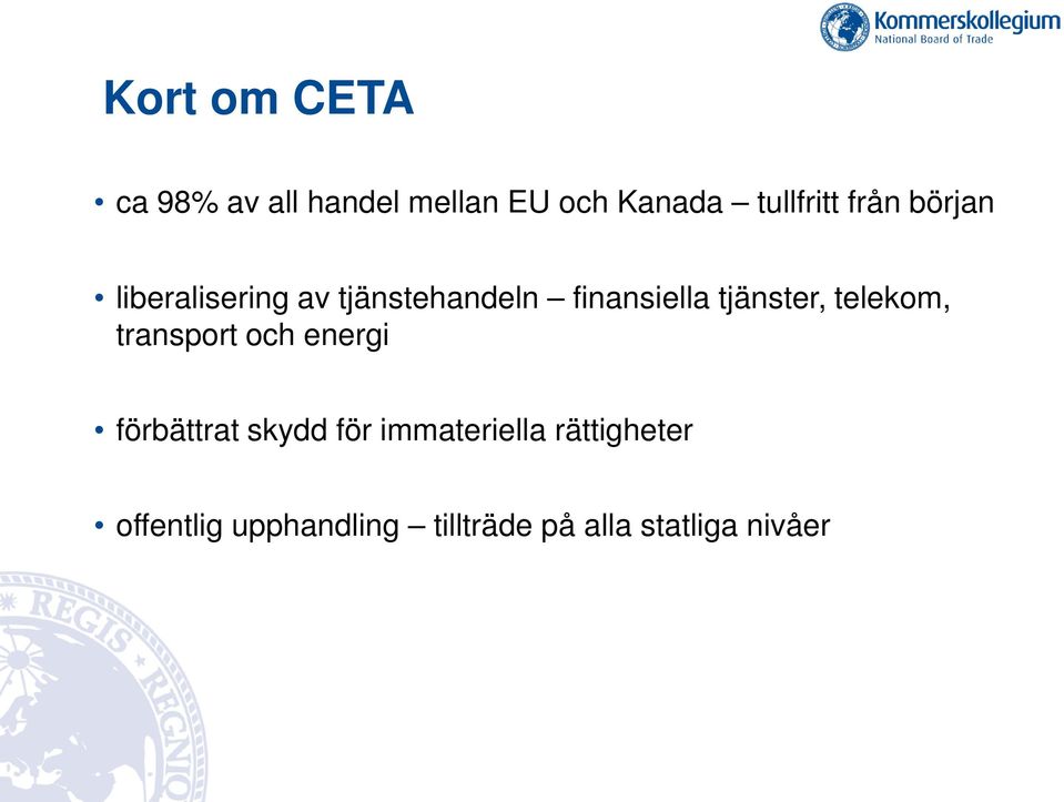 tjänster, telekom, transport och energi förbättrat skydd för