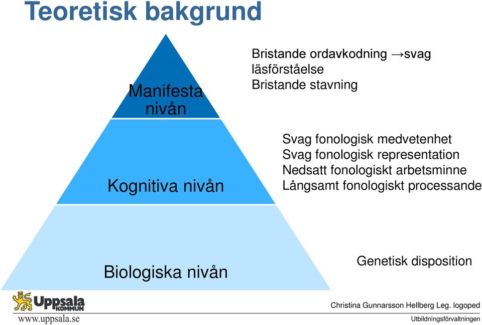 medvetenhet Svag fonologisk representation Nedsatt fonologiskt