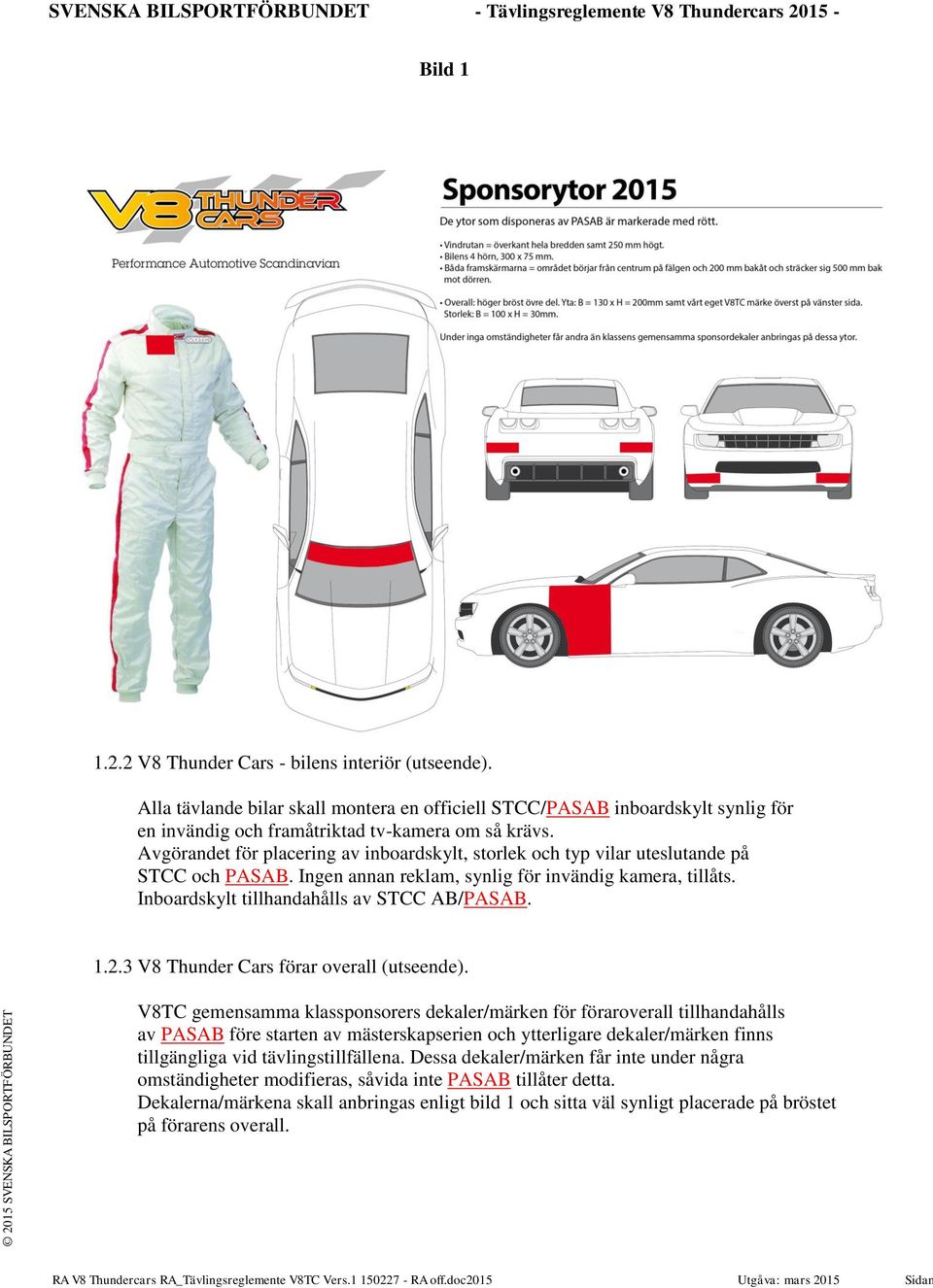 2.3 V8 Thunder Cars förar overall (utseende).