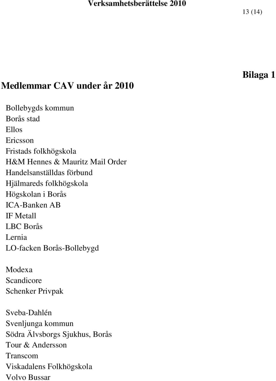 Borås ICA-Banken AB IF Metall LBC Borås Lernia LO-facken Borås-Bollebygd Modexa Scandicore Schenker Privpak