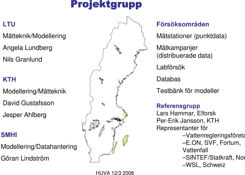 NVRPUnGHQ Mätstationer (punktdata) Mätkampanjer (distribuerade data) Labförsök Databas Testbänk för modeller
