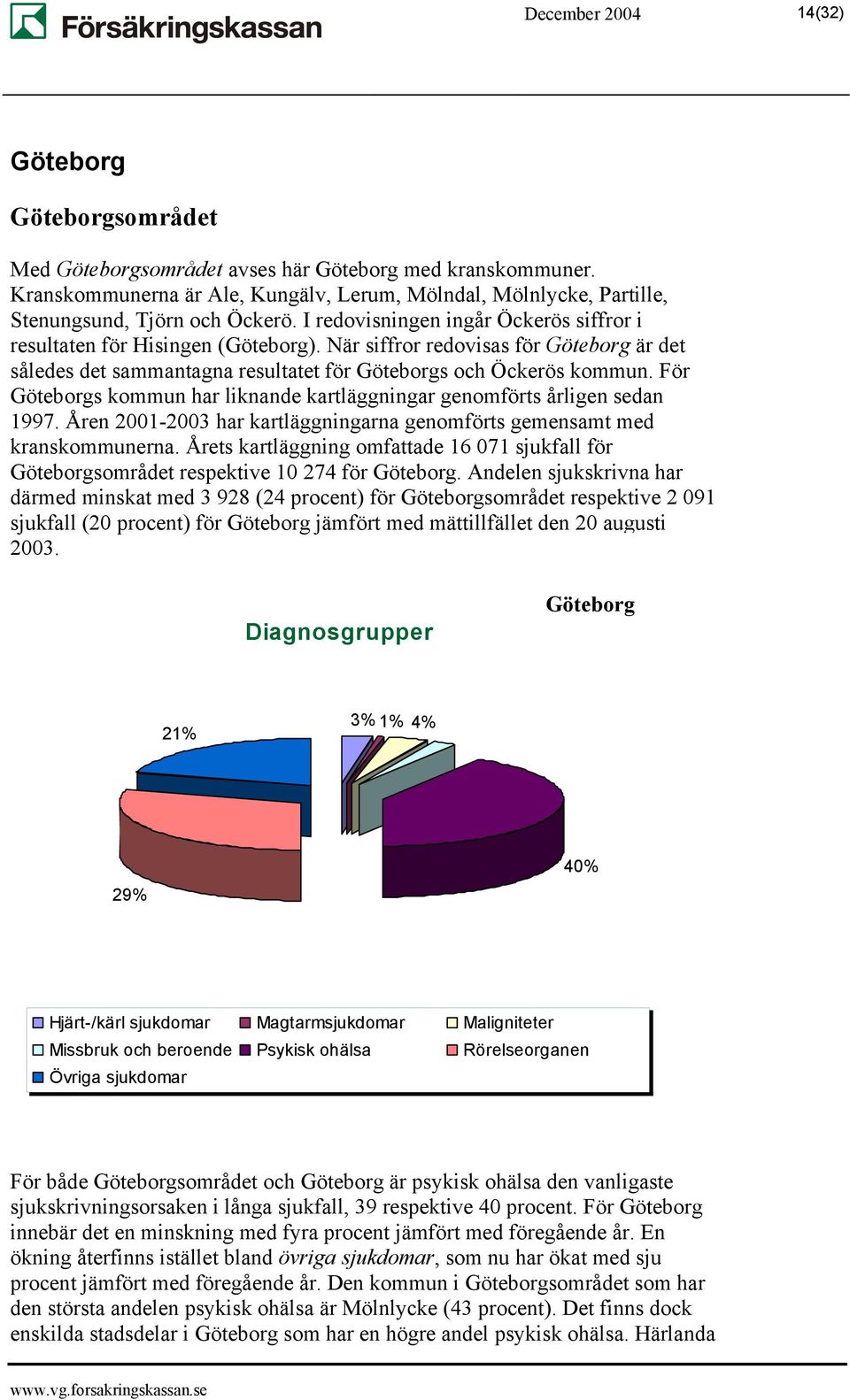 När siffror redovisas för Göteborg är det således det sammantagna resultatet för Göteborgs och Öckerös kommun. För Göteborgs kommun har liknande kartläggningar genomförts årligen sedan 1997.