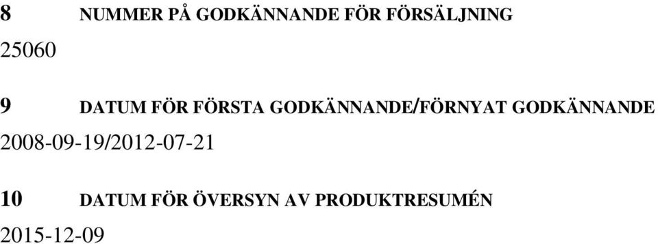 GODKÄNNANDE/FÖRNYAT GODKÄNNANDE