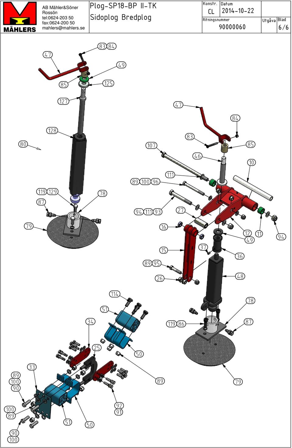 CL Datum Ritningsnummer 2014-10-22 Utgåva Blad 6 6 47 83 84 49 85 125 127 47 84 80