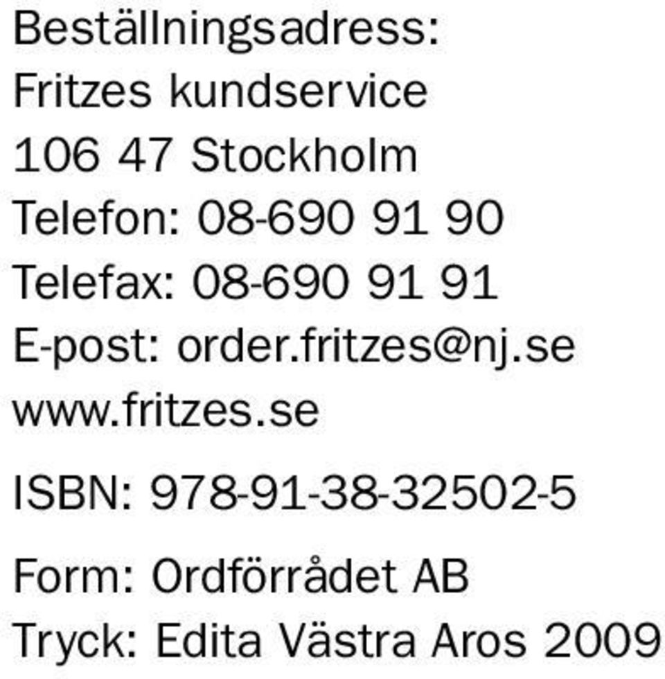 E-post: order.fritzes@