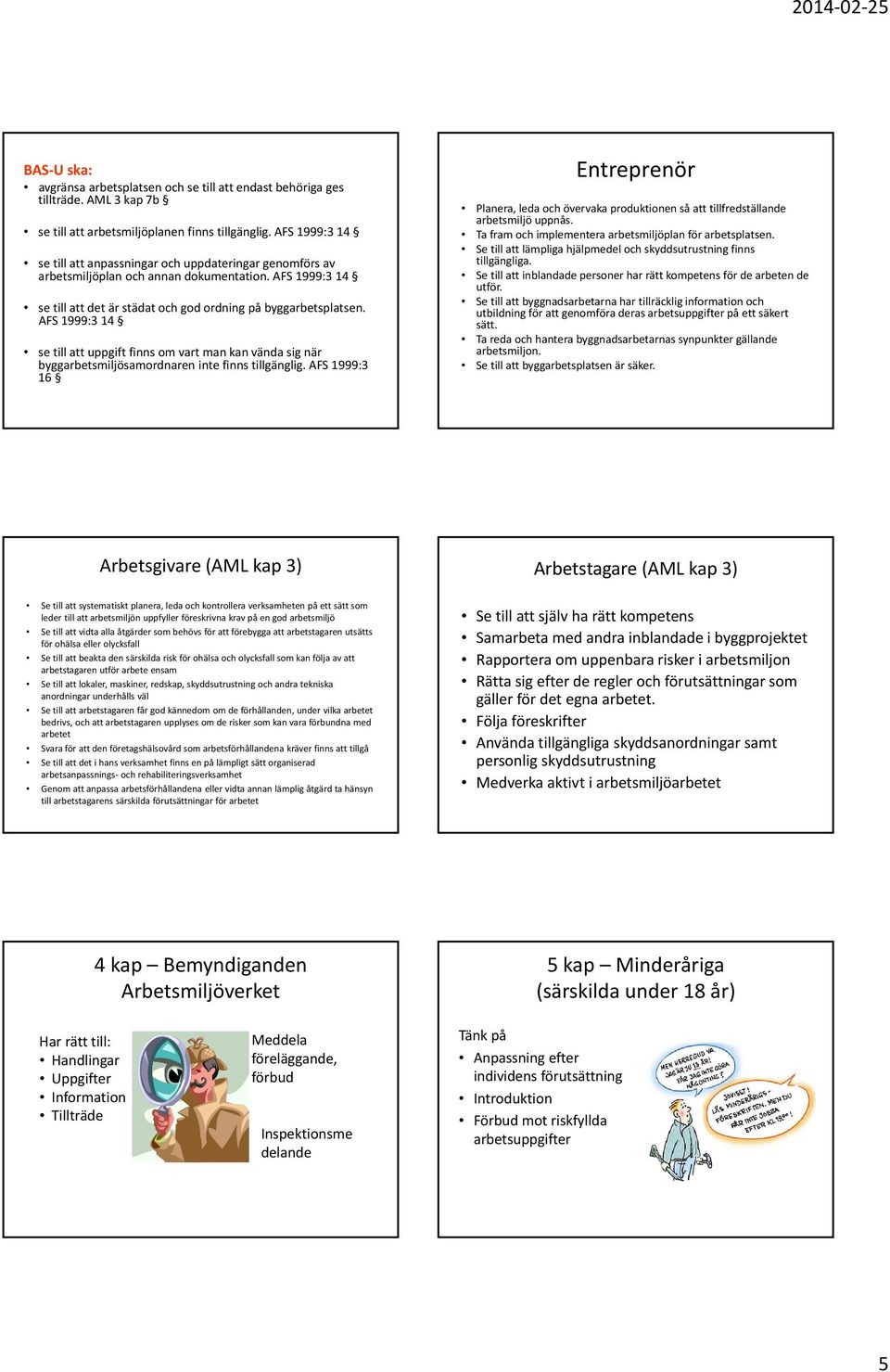 AFS 1999:3 14 se till att uppgift finns om vart man kan vända sig när byggarbetsmiljösamordnaren inte finns tillgänglig.