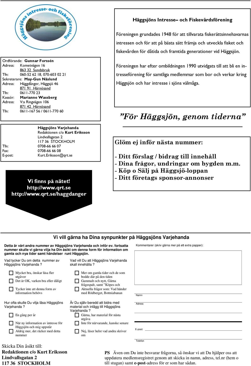 Häggsjöns Varjehanda Årgång 8 Nummer 7 - PDF Free Download