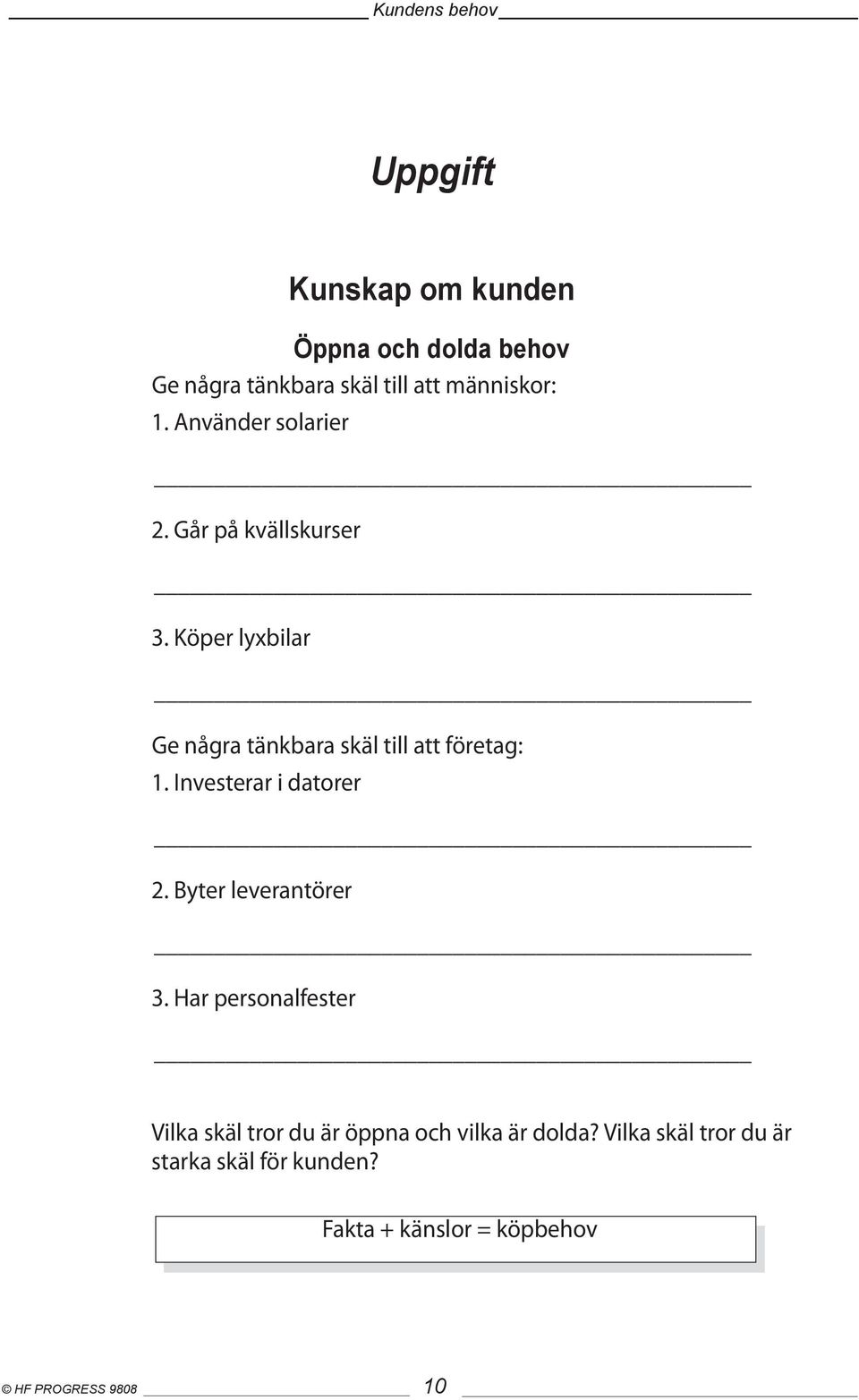 Köper lyxbilar Ge några tänkbara skäl till att företag: 1. Investerar i datorer 2.