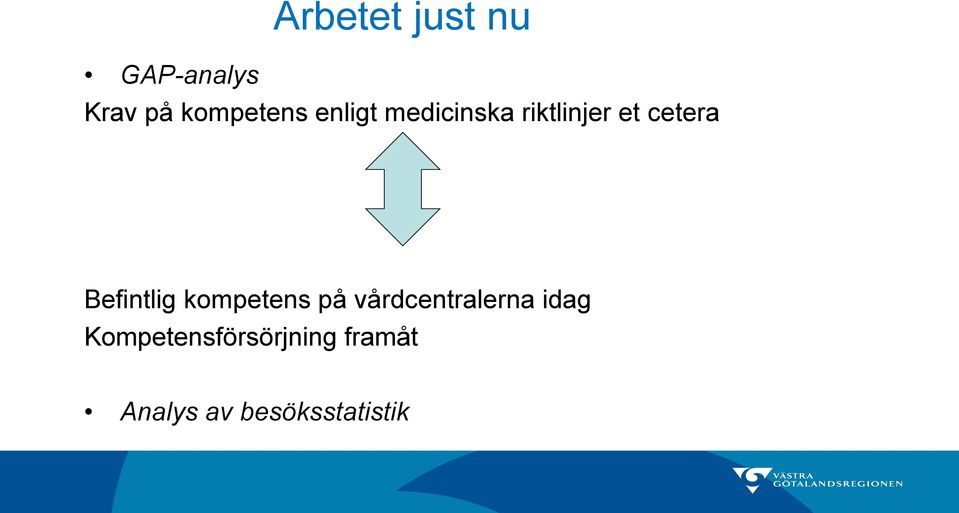 Befintlig kompetens på vårdcentralerna idag