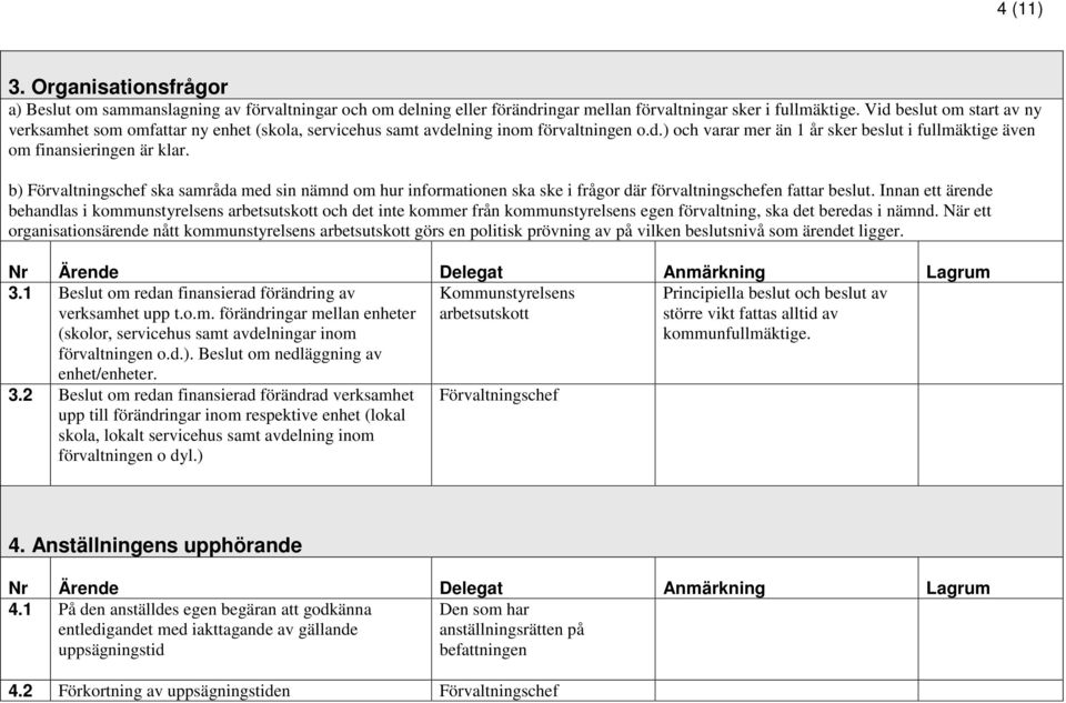 b) Förvaltningschef ska samråda med sin nämnd om hur informationen ska ske i frågor där förvaltningschefen fattar beslut.