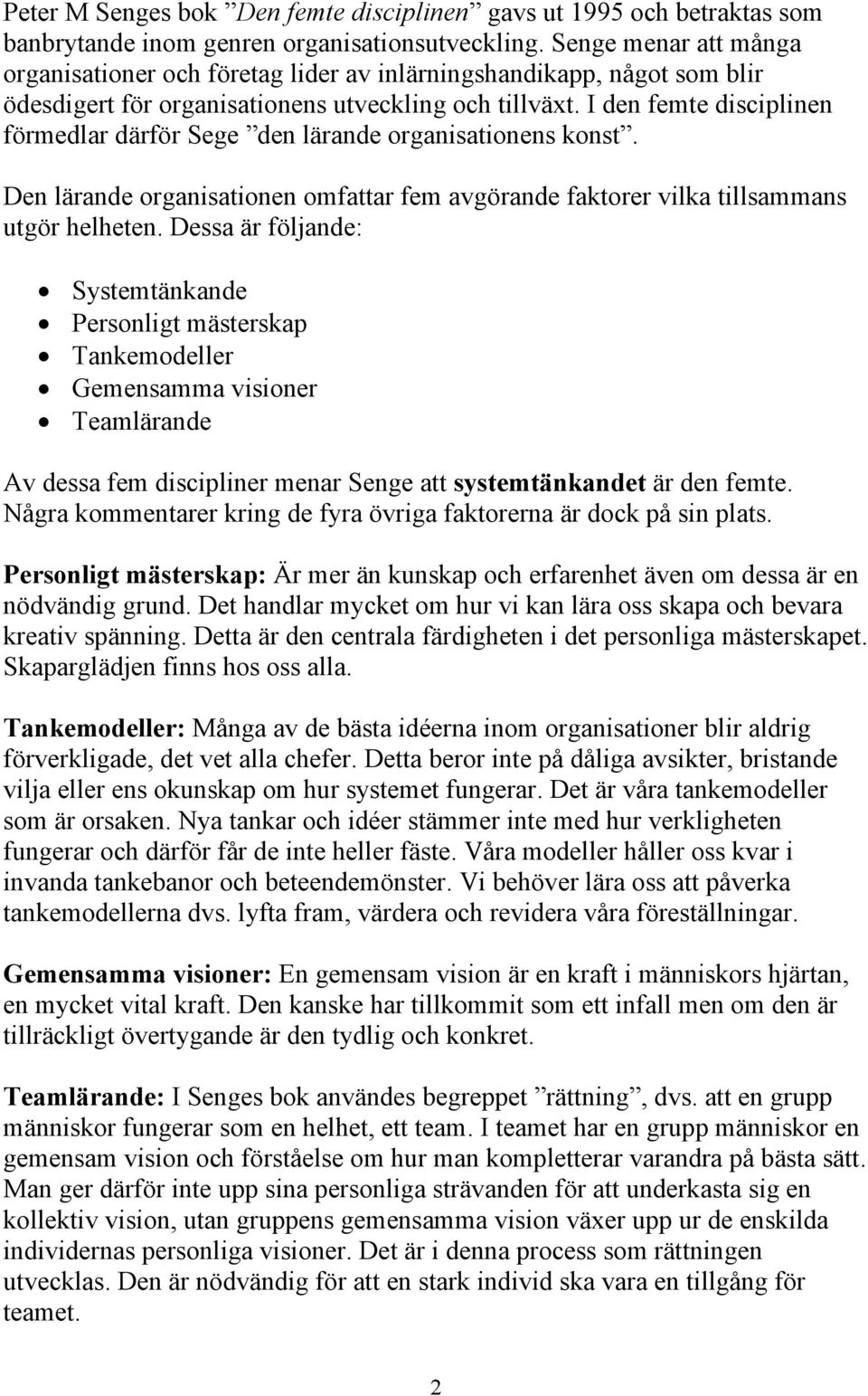 Teoretisk Utgangspunkt For Systemisk Kunskap Systemiskt Tankande