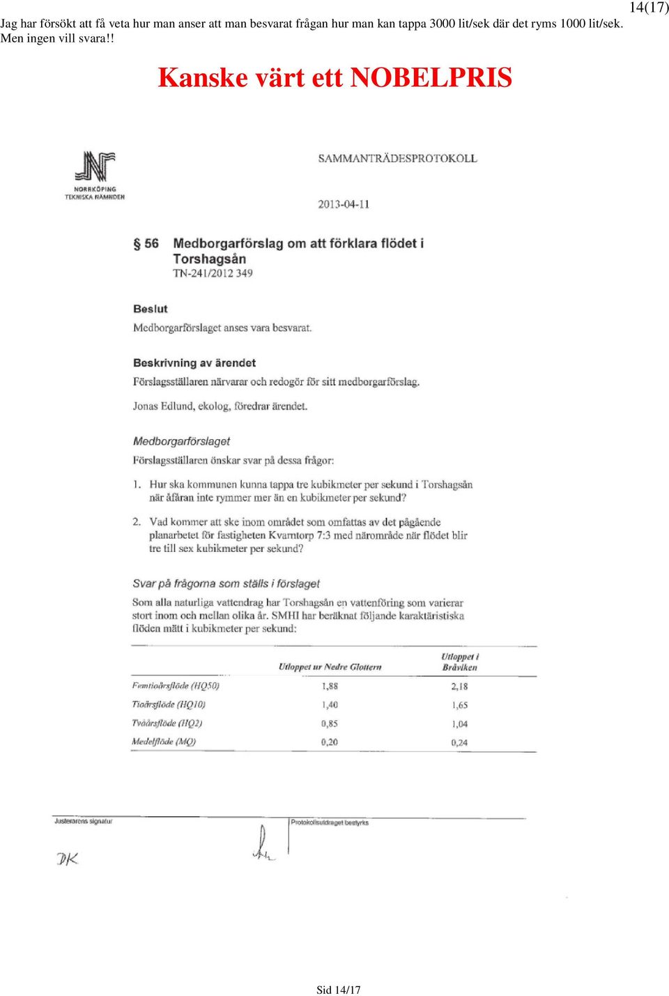 lit/sek där det ryms 1000 lit/sek.