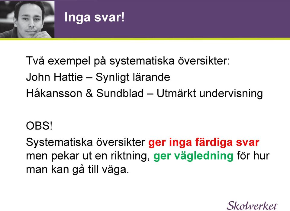 lärande Håkansson & Sundblad Utmärkt undervisning OBS!