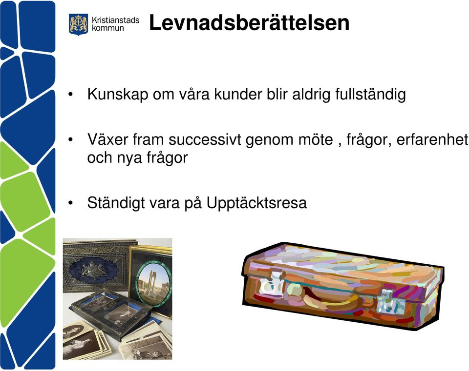 fram successivt genom möte, frågor,