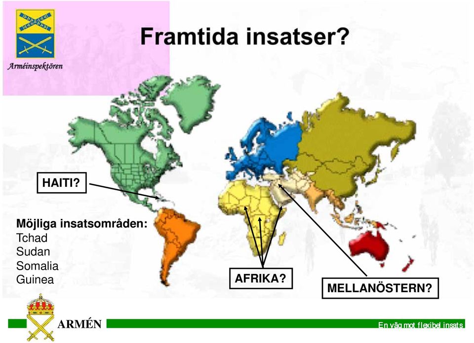 Möjliga insatsområden: Tchad