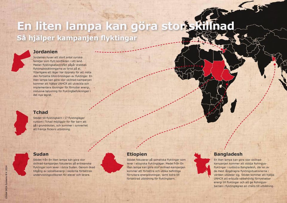 En liten lampa kan göra stor skillnad-kampanjen kommer att hjälpa UNHCR att utveckla och implementera lösningar för förnybar energi, inklusive belysning för flyktingbefolkningen i det nya lägret.