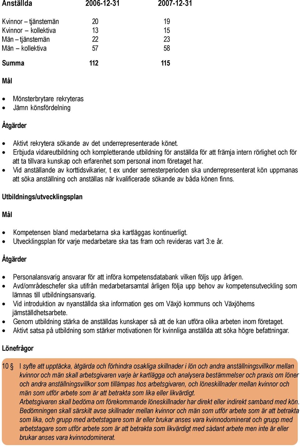 Erbjuda vidareutbildning och kompletterande utbildning för anställda för att främja intern rörlighet och för att ta tillvara kunskap och erfarenhet som personal inom företaget har.